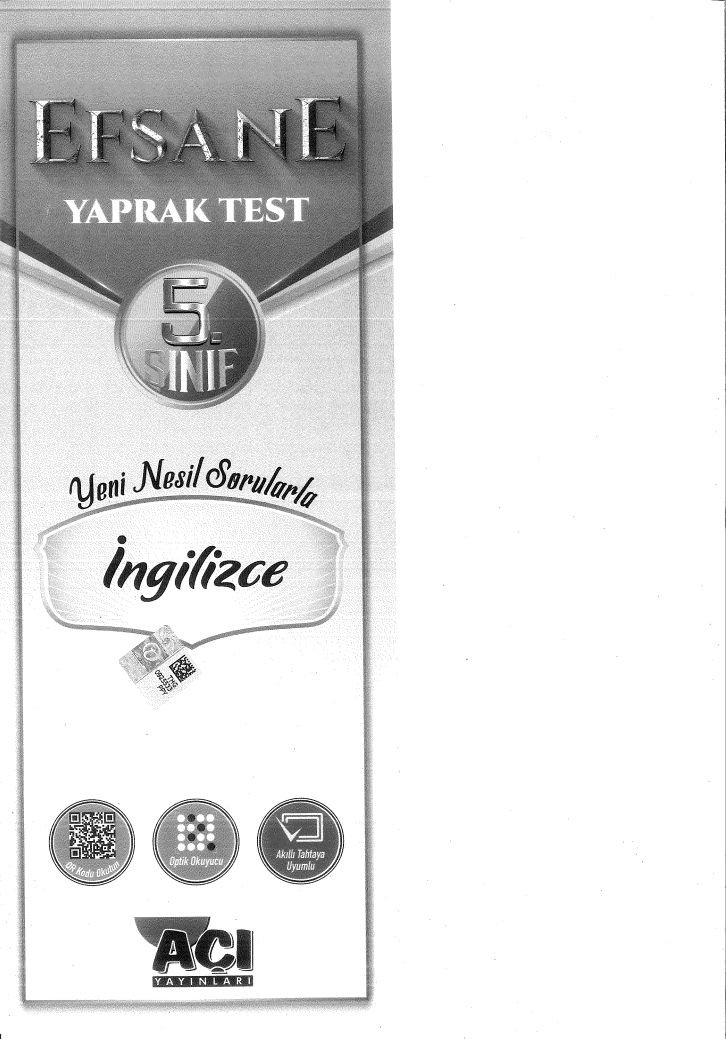 EFSANE YAPRAK TEST İNGİLİZCE