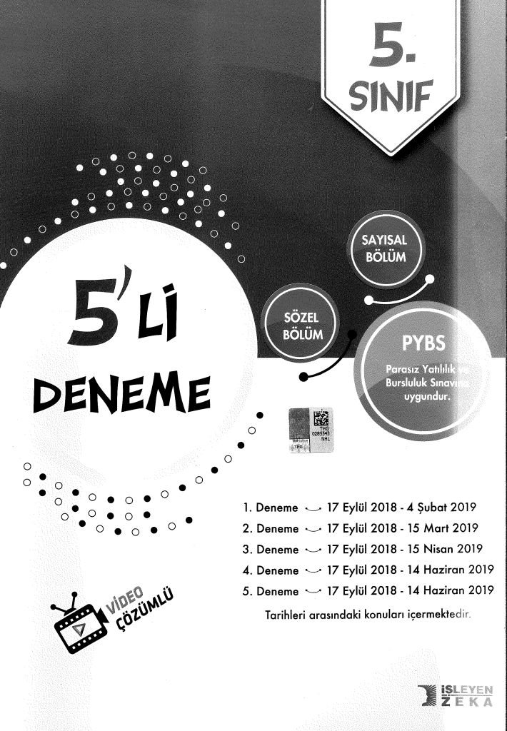 5'Lİ DENEME VİDEO ÇÖZÜMLÜ