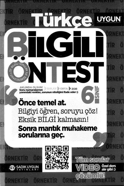 TÜRKÇE BİLGİLİ ÖNTEST Fotokopi.SHOP - Öğrencilerin Marketi!