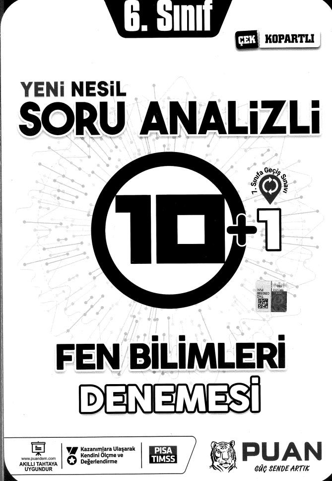 YENİ NESİL SORU ANALİZİ FEN BİLİMLERİ DENEMESİ