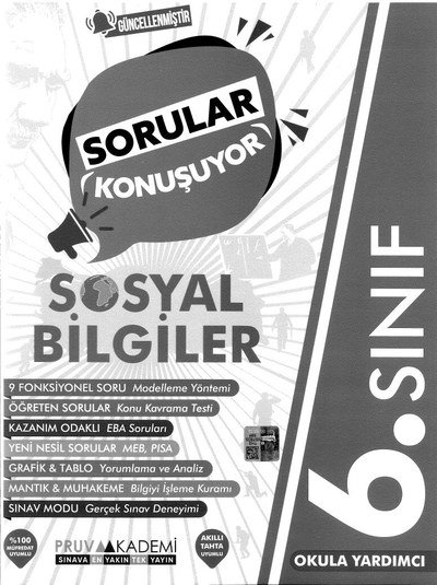 SORULAR KONUŞUYOR SOSYAL BİLGİLER Fotokopi.SHOP - Öğrencilerin Marketi!