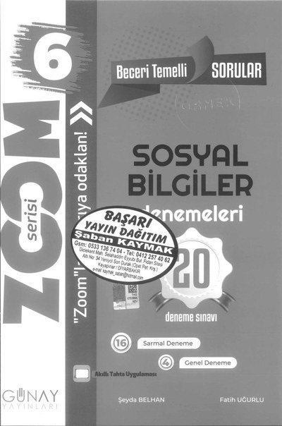 SOSYAL BİLGİLER DENEMELERİ Fotokopi.SHOP - Öğrencilerin Marketi!