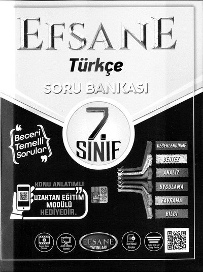 EFSANE TÜRKÇE SORU BANKASI Fotokopi.SHOP - Öğrencilerin Marketi!