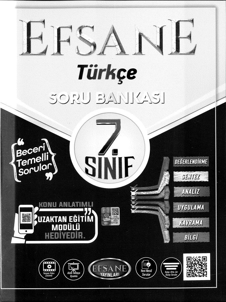 EFSANE TÜRKÇE SORU BANKASI