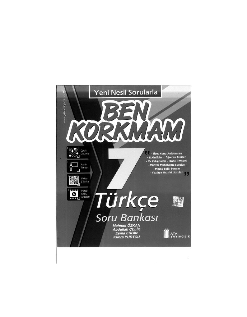 BEN KORKMAM TÜRKÇE SORU BANKASI