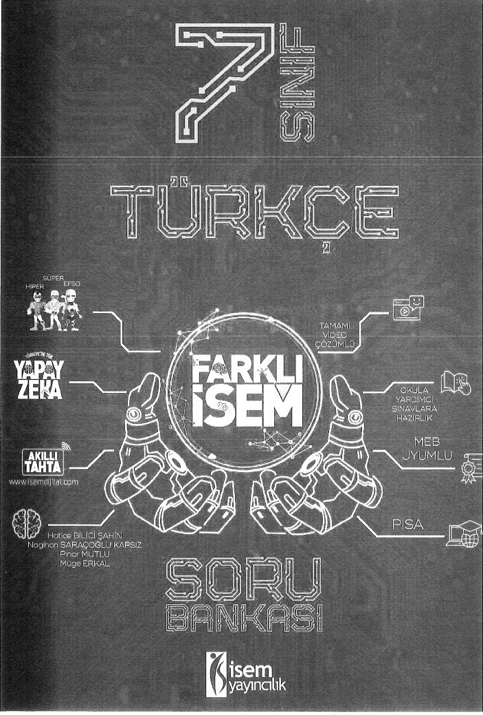 TÜRKÇE FARKLI İSEM SORU BANKASI
