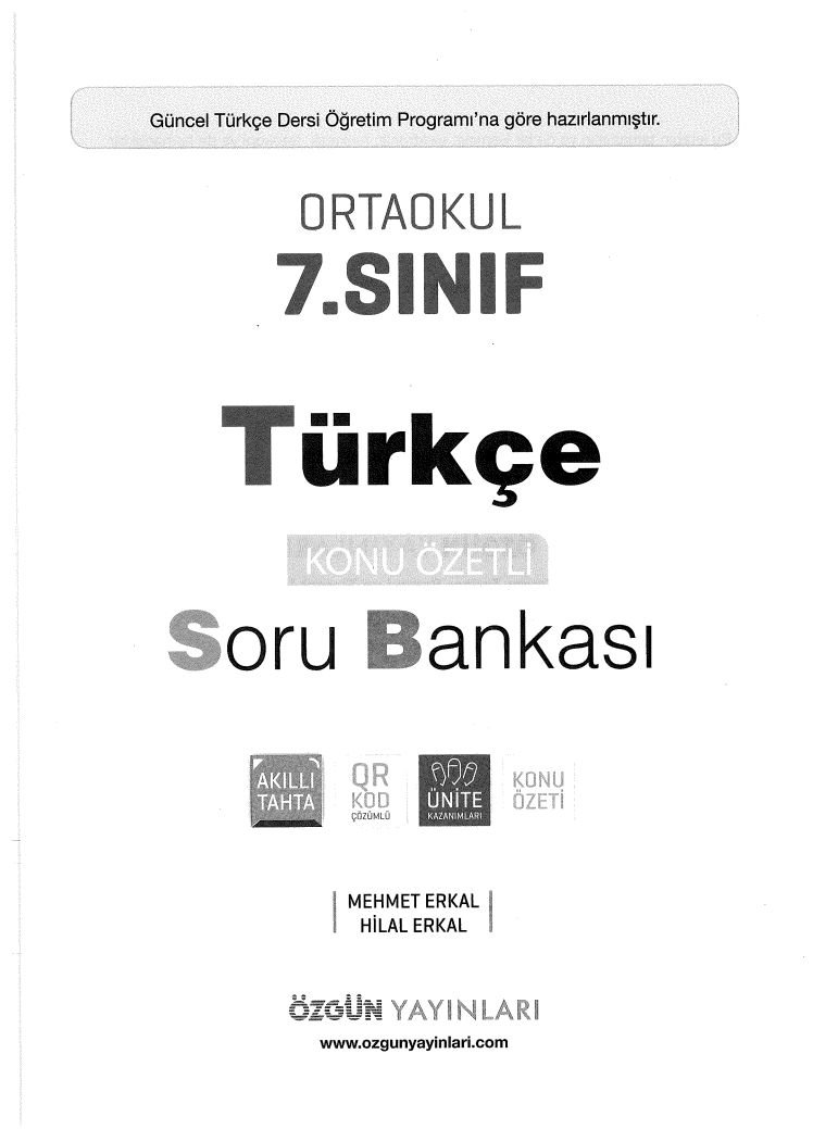 TÜRKÇE KONU ÖZETLİ SORU BANKASI