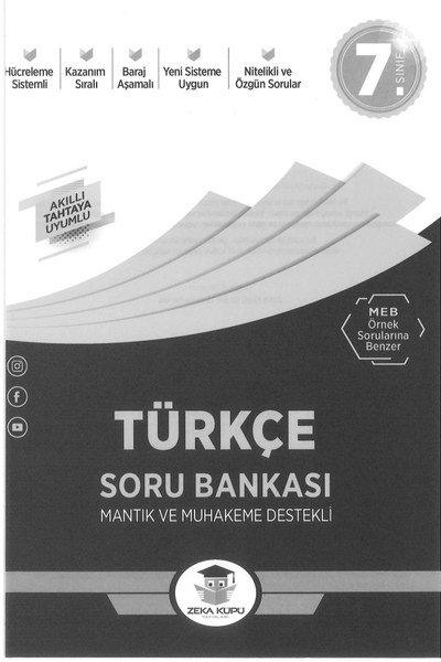 TÜRKÇE SORU BANKASI MANTIK VE MUHAKEME DESTEKLİ Fotokopi.SHOP - Öğrencilerin Marketi!
