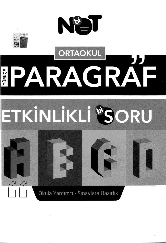 PARAGRAF ETKİNLİKLİ Bİ SORU