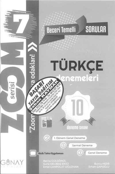 TÜRKÇE DENEMELERİ 10 DENEME SINAVI Fotokopi.SHOP - Öğrencilerin Marketi!