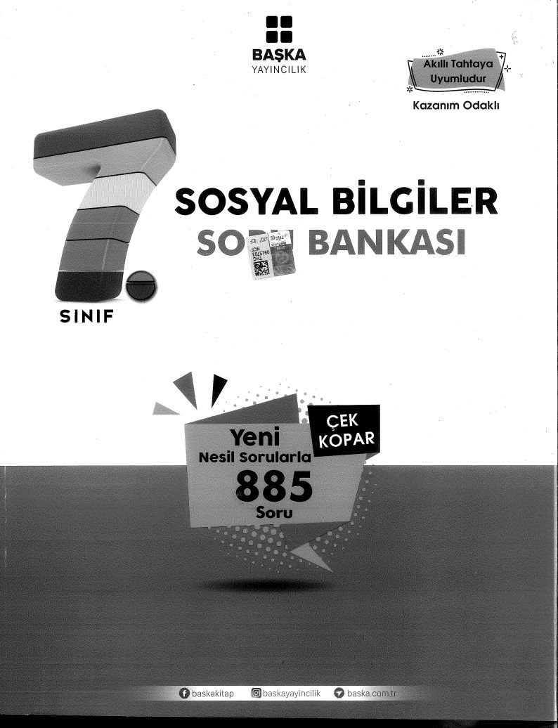 SOSYAL BİLGİLER SORU BANKASI 885 SORU