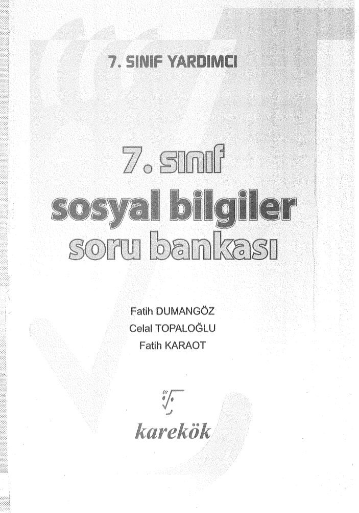 SOSYAL BİLGİLER SORU BANKASI