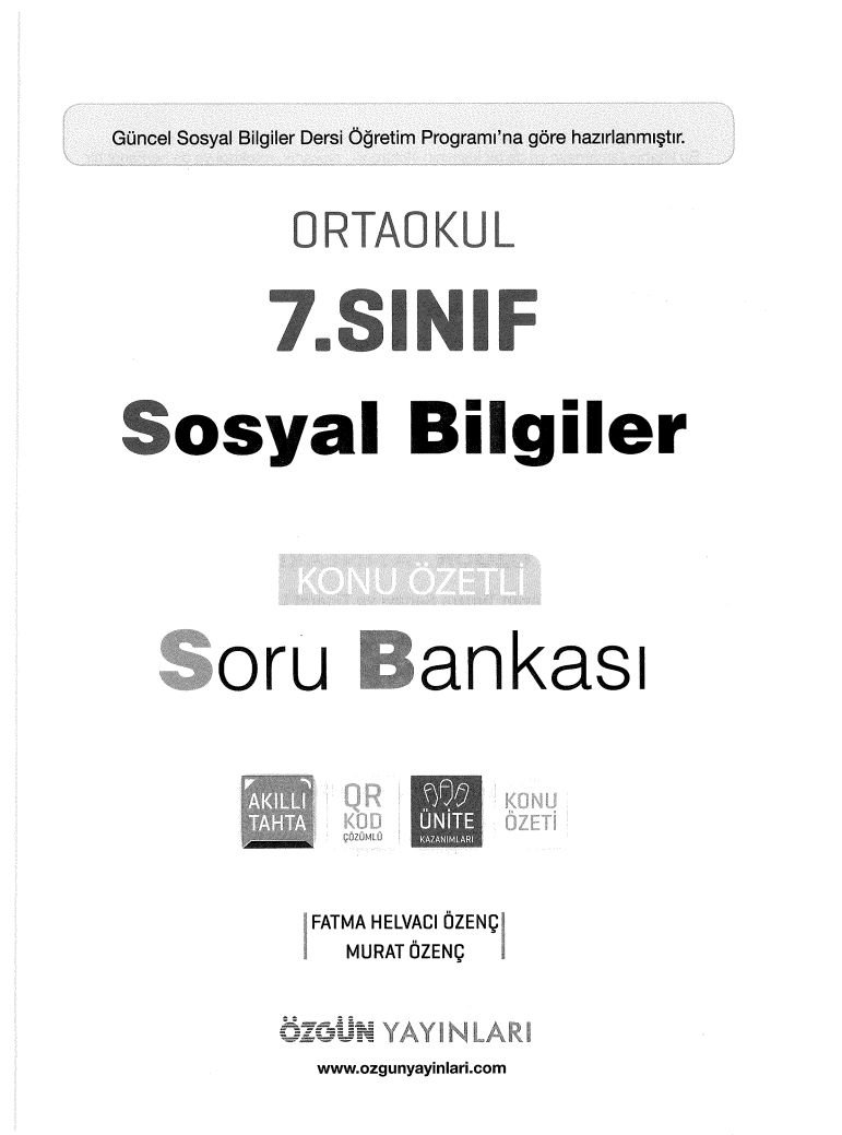 SOSYAL BİLGİLER KONU ÖZETLİ SORU BANKASI