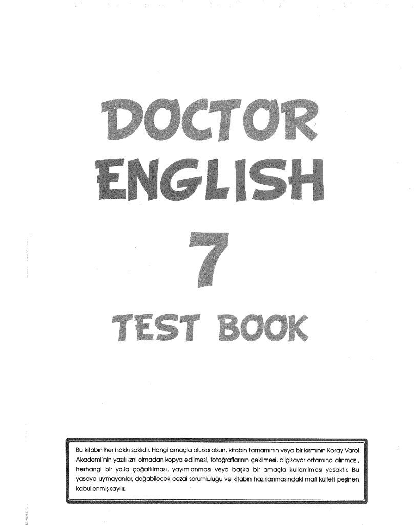DOCTOR ENGLISH TEST BOOK