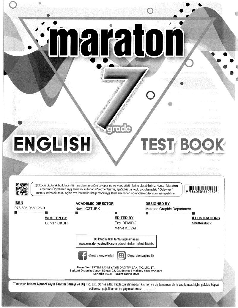 MARATON ENGLISH TEST BOOK