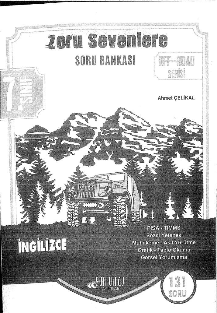 ZORU SEVENLERE SORU BANKASI İNGİLİZCE