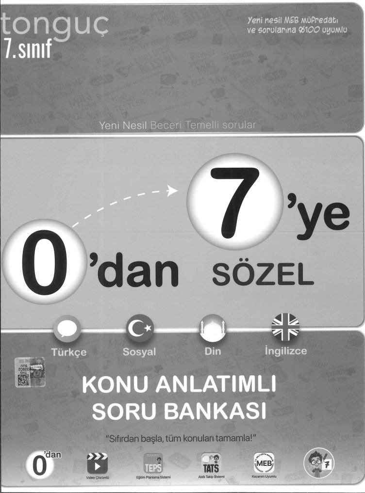 0'DAN 7'YE SÖZEL KONU ANLATIMLI SORU BANKASI