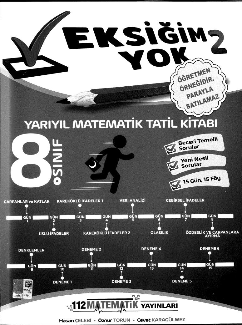 EKSİĞİM YOK 2 YARIYIL MATEMATİK TATİL KİTABI