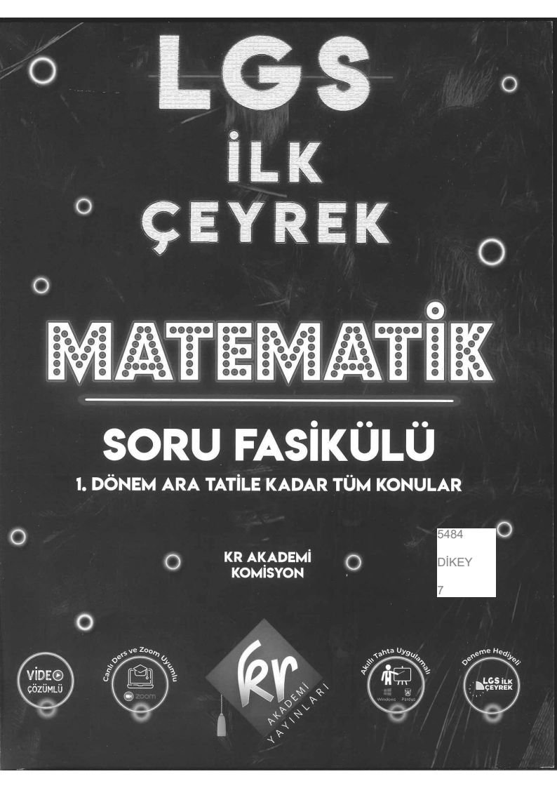 LGS İLK ÇEYREK MATEMATİK SORU FASİKÜLÜ