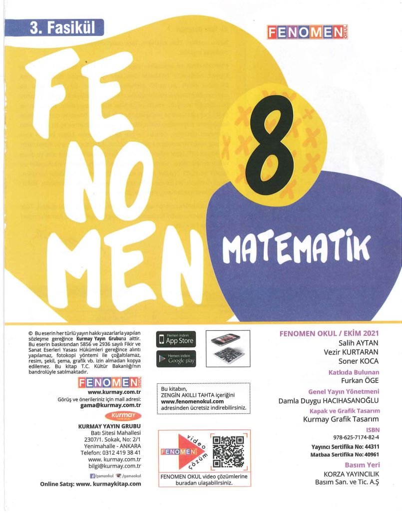 FENOMEN MATEMATİK SORU BANKASI 3. FASİKÜL