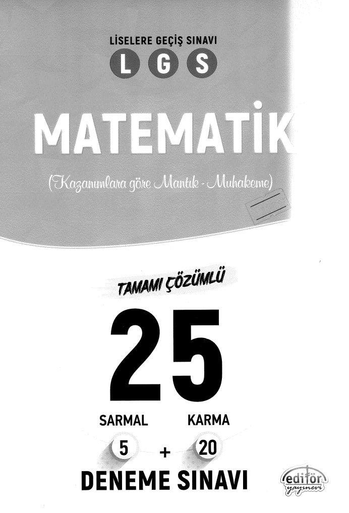MATEMATİK LGS TAMAMI ÇÖZÜMLÜ 25 DENEME SINAVI