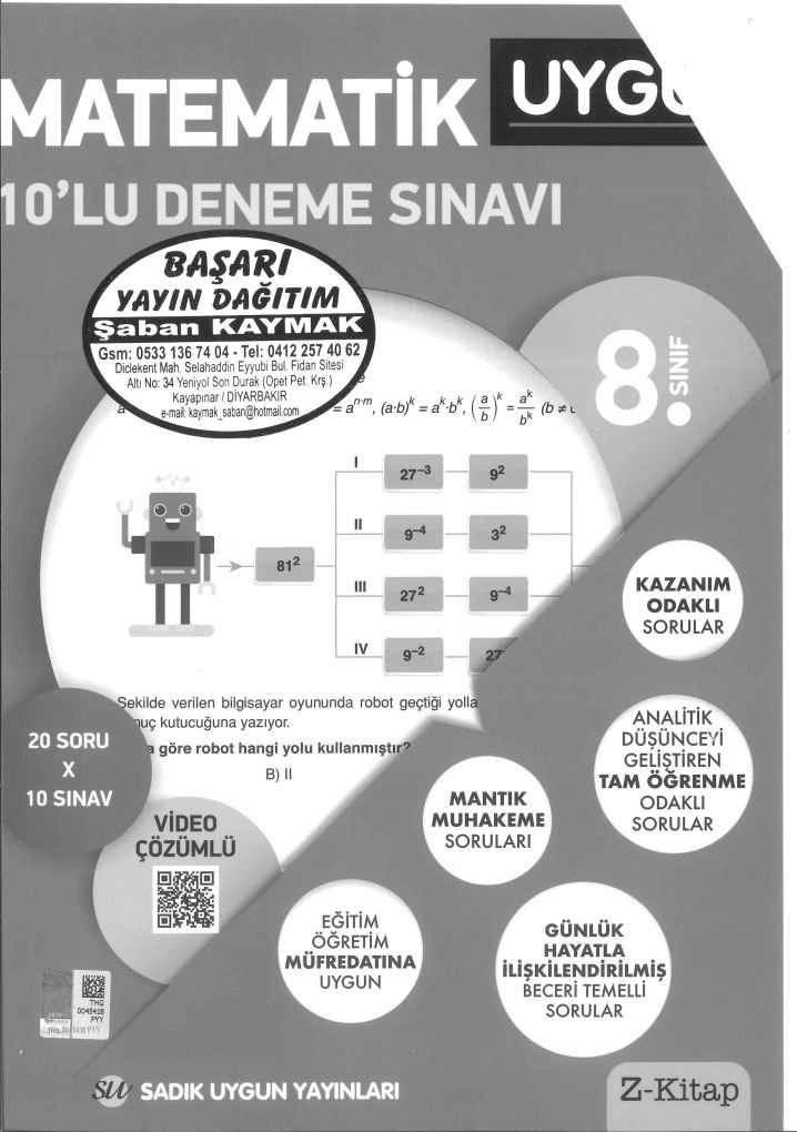 MATEMATİK 10'LU DENEME SINAVI