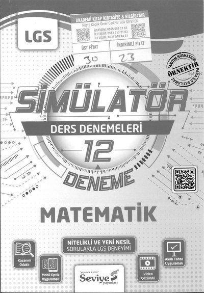 LGS SİMÜLATÖR DERS DENEMELERİ 12 DENEME MATEMATİK