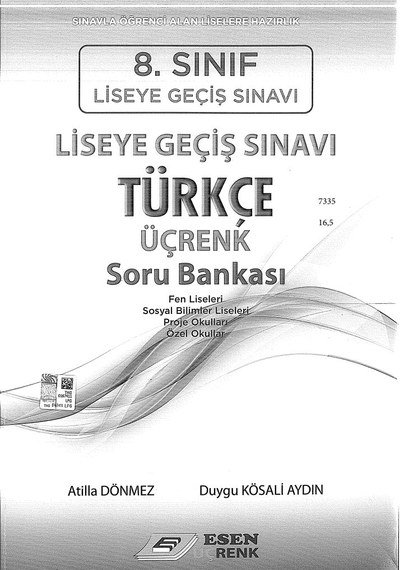 LİSEYE GEÇİŞ SINAVI TÜRKÇE ÜÇRENK SORU BANKASI Fotokopi.SHOP - Öğrencilerin Marketi!