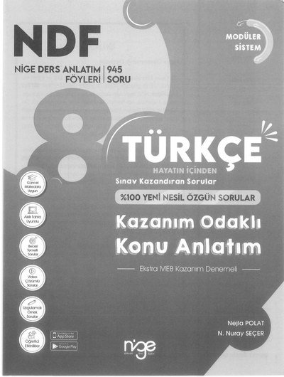 NDF TÜRKÇE KAZANIM ODAKLI KONU ANLATIM