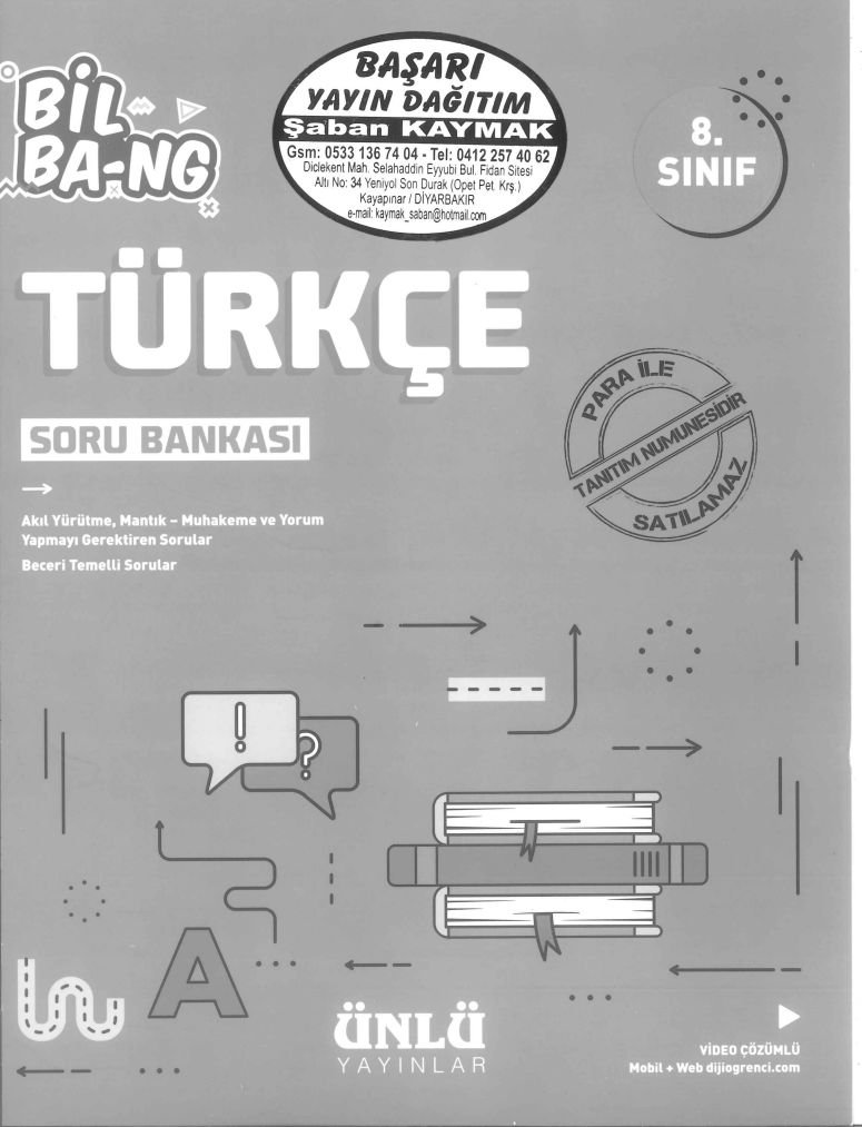 TÜRKÇE BİL BA-NG SORU BANKASI