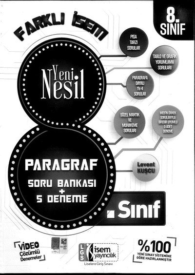 FARKLI İSEM YENİ NESİL PARAGRAF SORU BANKASI 5 DENEME Fotokopi.SHOP - Öğrencilerin Marketi!