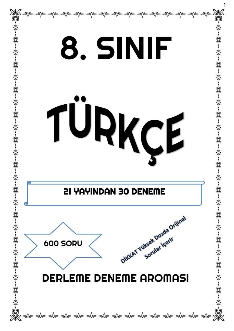 TÜRKÇE 21 YAYINDAN 30 DENEME