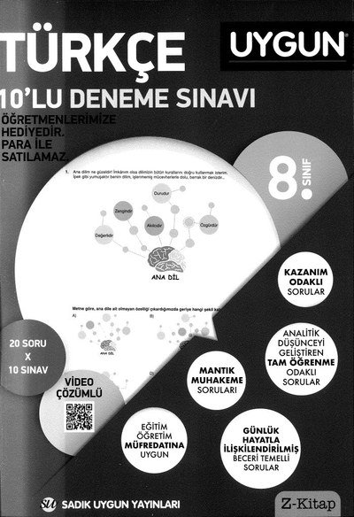 TÜRKÇE 10'LU DENEME SINAVI Fotokopi.SHOP - Öğrencilerin Marketi!
