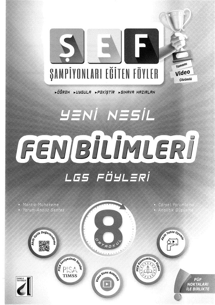 ŞEF YENİ NESİL FEN BİLİMLERİ LGS FÖYLERİ