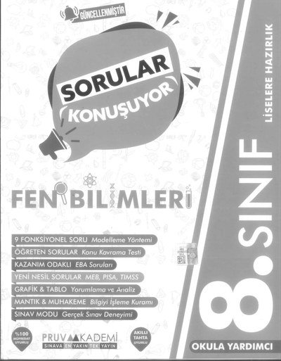 SORULAR KONUŞUYOR FEN BİLİMLERİ Fotokopi.SHOP - Öğrencilerin Marketi!