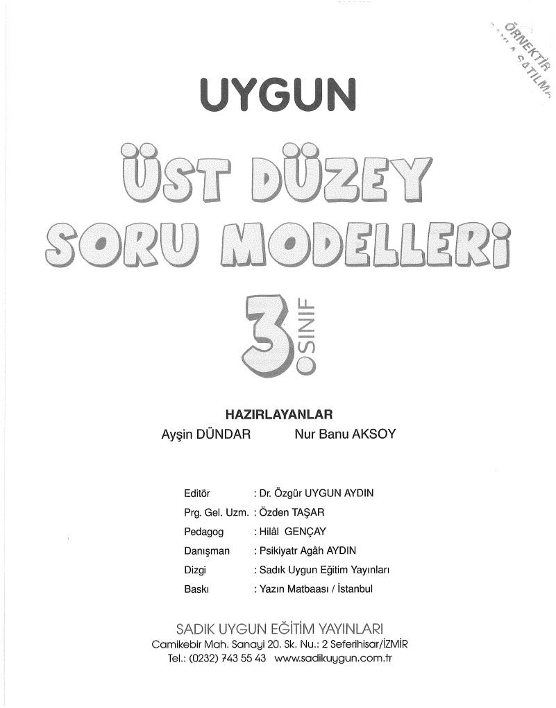 ÜST DÜZEY SORU MODELLERİ