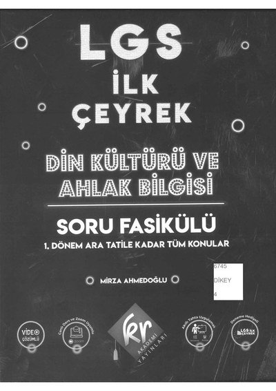 LGS İLK ÇEYREK DİN KÜLTÜRÜ VE AHLAK BİLGİSİ SORU FASİKÜLÜ