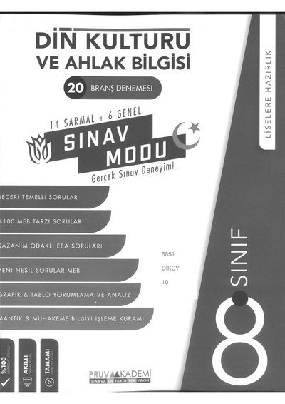 20 BRANŞ DENEMESİ DİN KÜLTÜRÜ VE AHLAK BİLGİSİ Fotokopi.SHOP - Öğrencilerin Marketi!