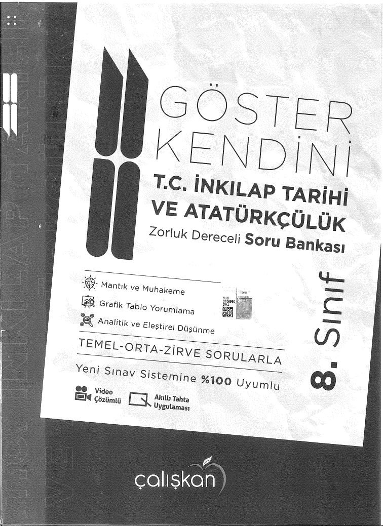 GÖSTER KENDİNİ T.C. İNKILAP TARİHİ VE ATATÜRKÇÜLÜK SORU BANKASI