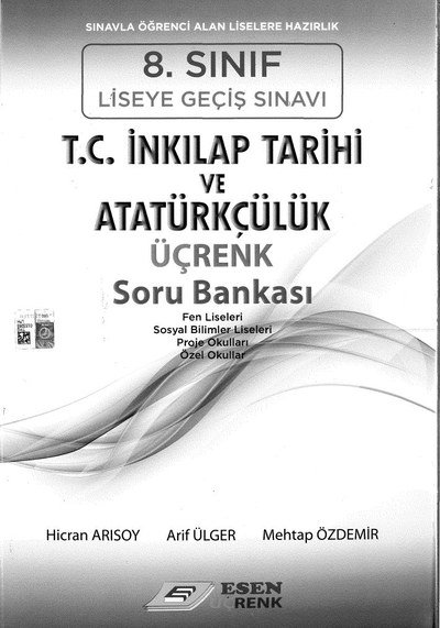 T.C. İNKILAP TARİHİ VE ATATÜRKÇÜLÜK ÜÇRENK SORU BANKASI Fotokopi.SHOP - Öğrencilerin Marketi!