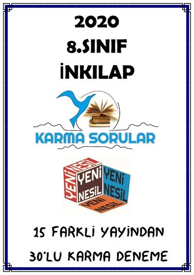İNKILAP 15 FARKLI YAYINDAN 30'LU KARMA DENEME