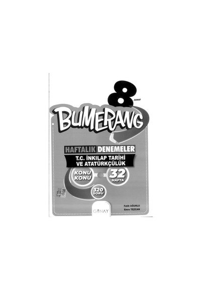 BUMERANG HAFTALIK DENEMELER T.C. İNKILAP TARİHİ VE ATATÜRKÇÜLÜK 32 HAFTA