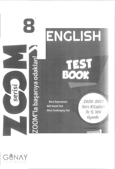 ENGLISH TEST BOOK ZOOM SERİSİ Fotokopi.SHOP - Öğrencilerin Marketi!