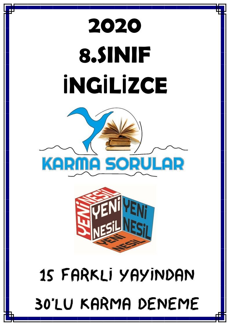 İNGİLİZCE 15 FARKLI YAYINDAN 30 KARMA DENEME