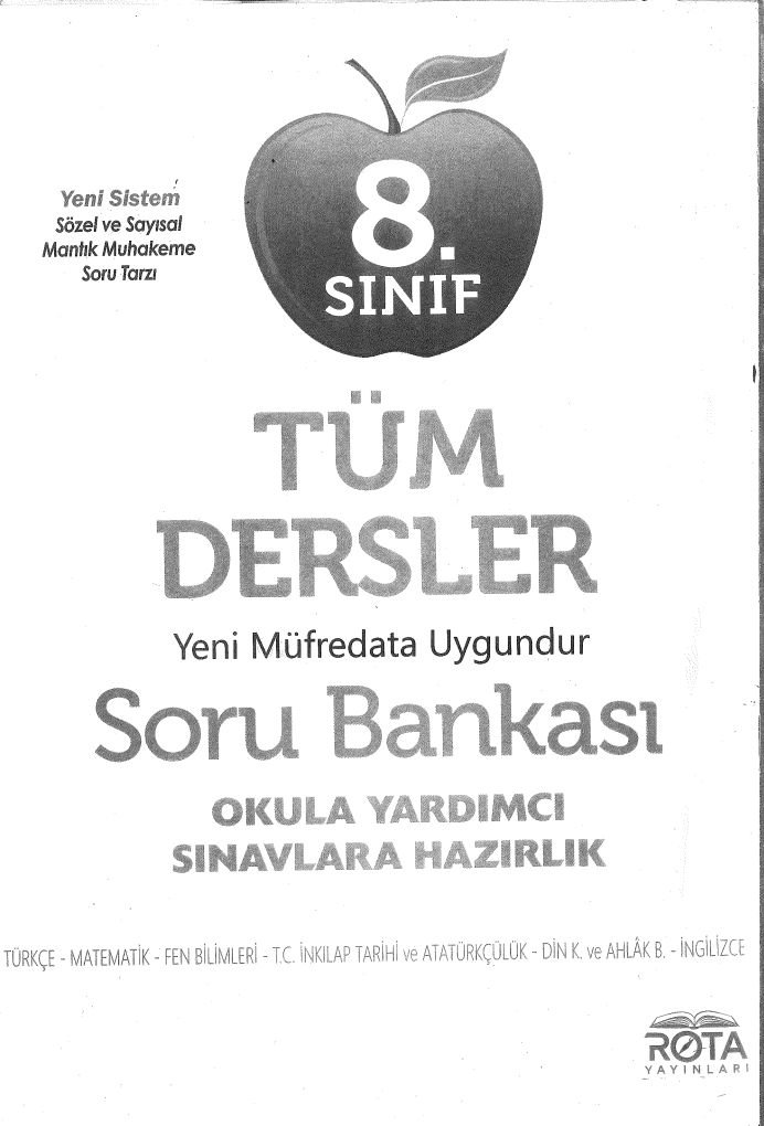 TÜM DERSLER SORU BANKASI OKULA YARDIMCI SINAVLARA HAZIRLIK