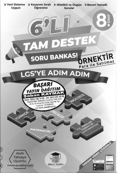 6'LI TAM DESTEK SORU BANKASI LGS'YE ADIM ADIM