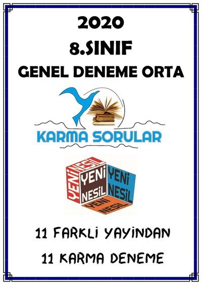 GENEL DENEME ORTA 11 FARKLI YAYINDAN 11 KARMA DENEME
