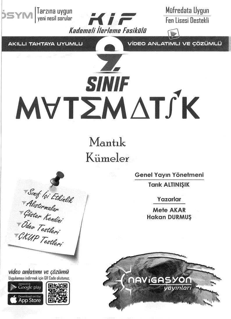 KADEMELİ İLERLEME FASİKÜLÜ MATEMATİK MANTIK KÜMELER