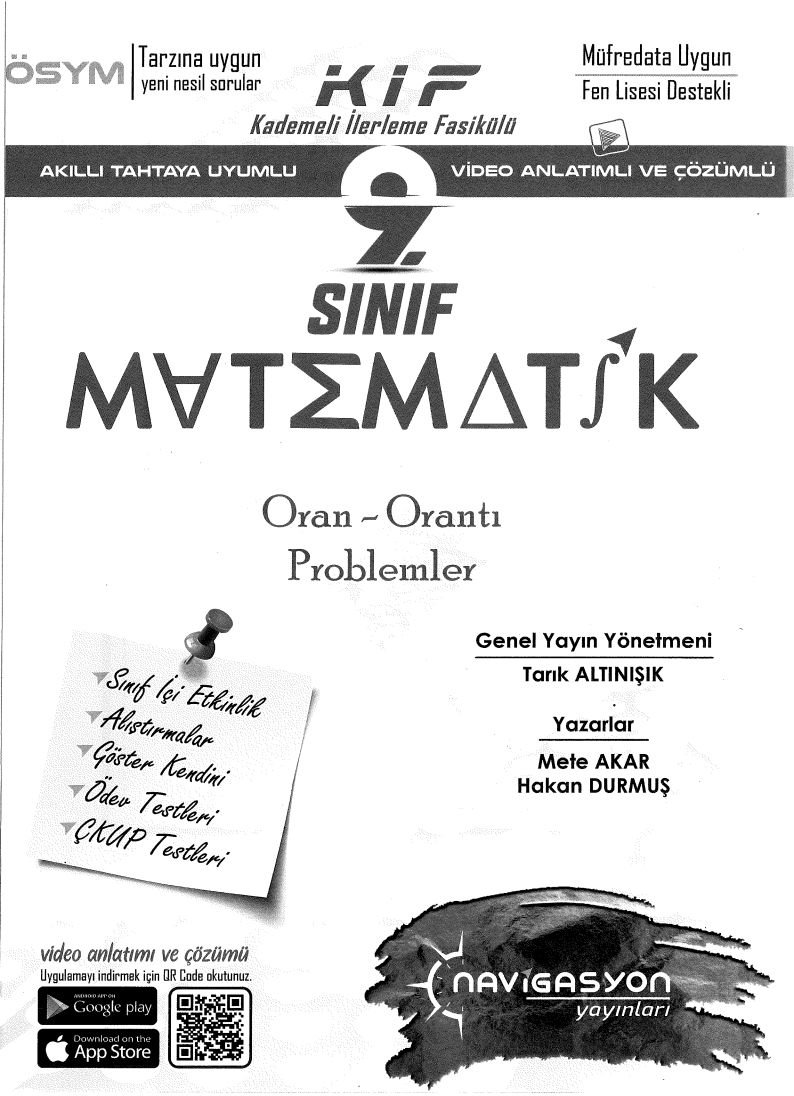 KADEMELİ İLERLEME FASİKÜLÜ MATEMATİK ORAN ORANTI PROBLEMLER