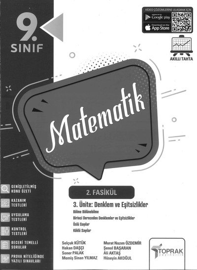 MATEMATİK 2. FASİKÜL DENKLEMLER VE EŞİTSİZLİKLER